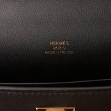 Hermes Kelly Pochette Black Swift Gold Hardware