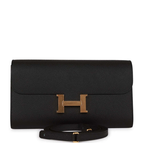 Hermes Constance Wallet To Go Black Epsom Gold Hardware