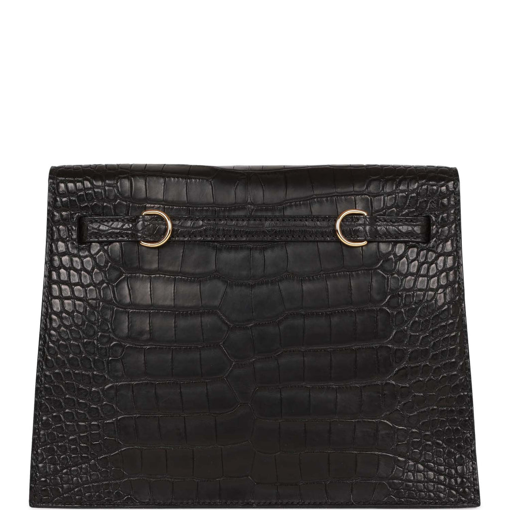 Kelly danse leather crossbody bag Hermès Black in Leather - 33477573