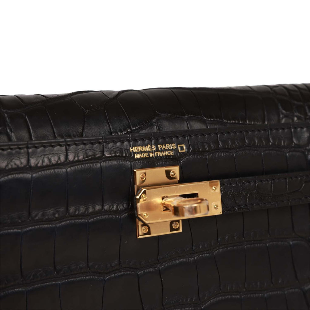 Kelly danse leather crossbody bag Hermès Black in Leather - 37230187