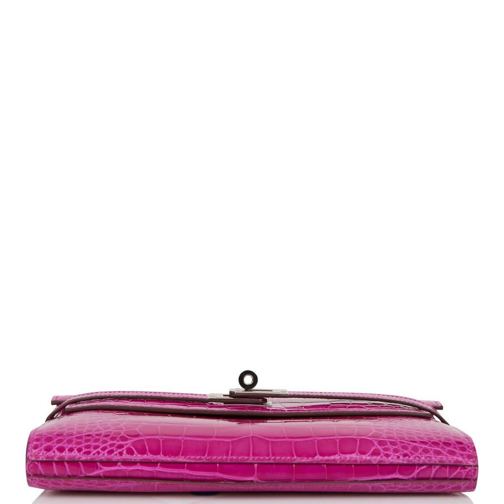 Pre-owned Hermes Kelly Wallet To Go Rose Scheherazade Shiny Alligator –  Madison Avenue Couture