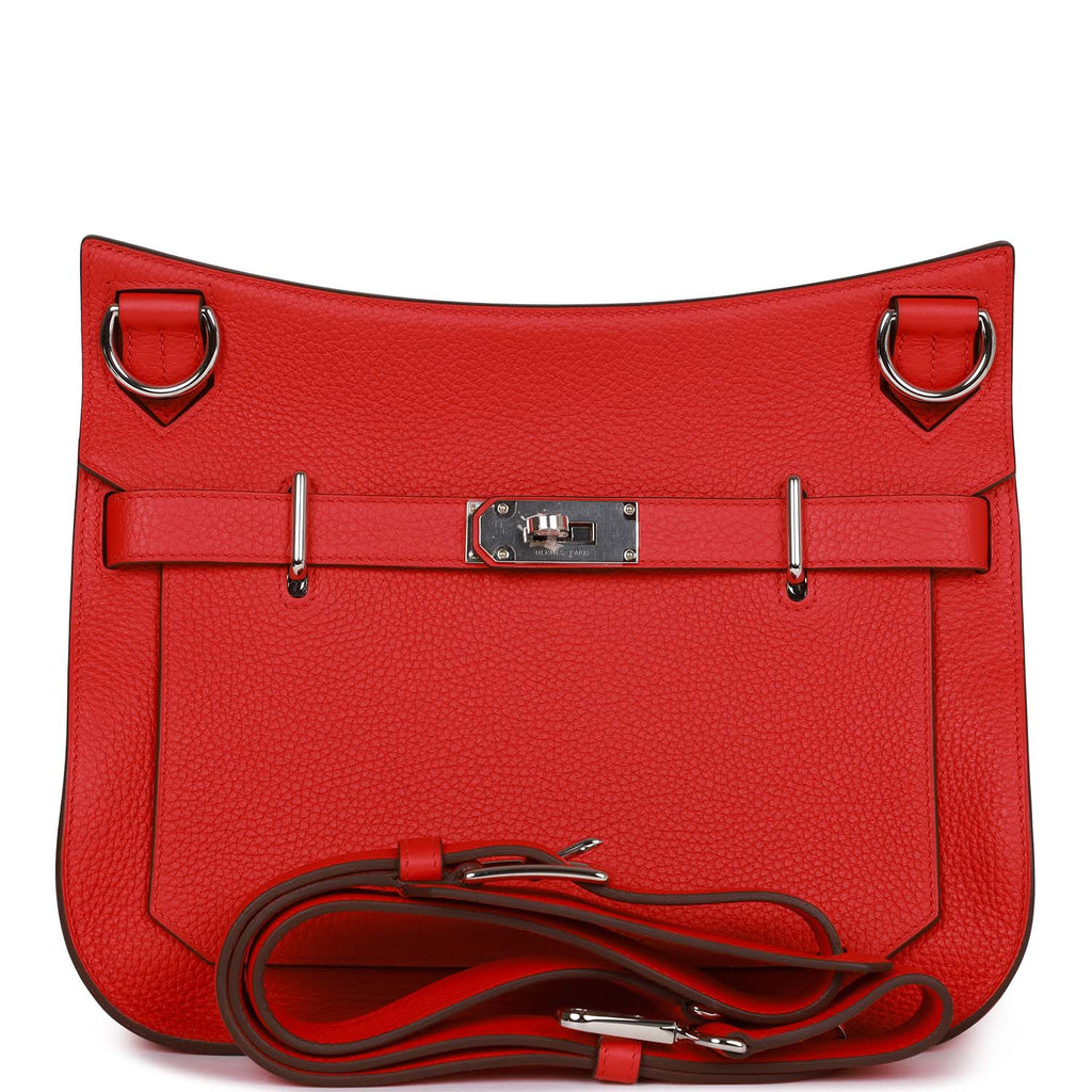 Jypsiere 28 Red Clemence Palladium Hardware Messenger Bag