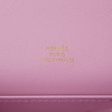 Hermès Kelly Mini Pochette Mauve Sylvestre Swift leather Rose Gold Har