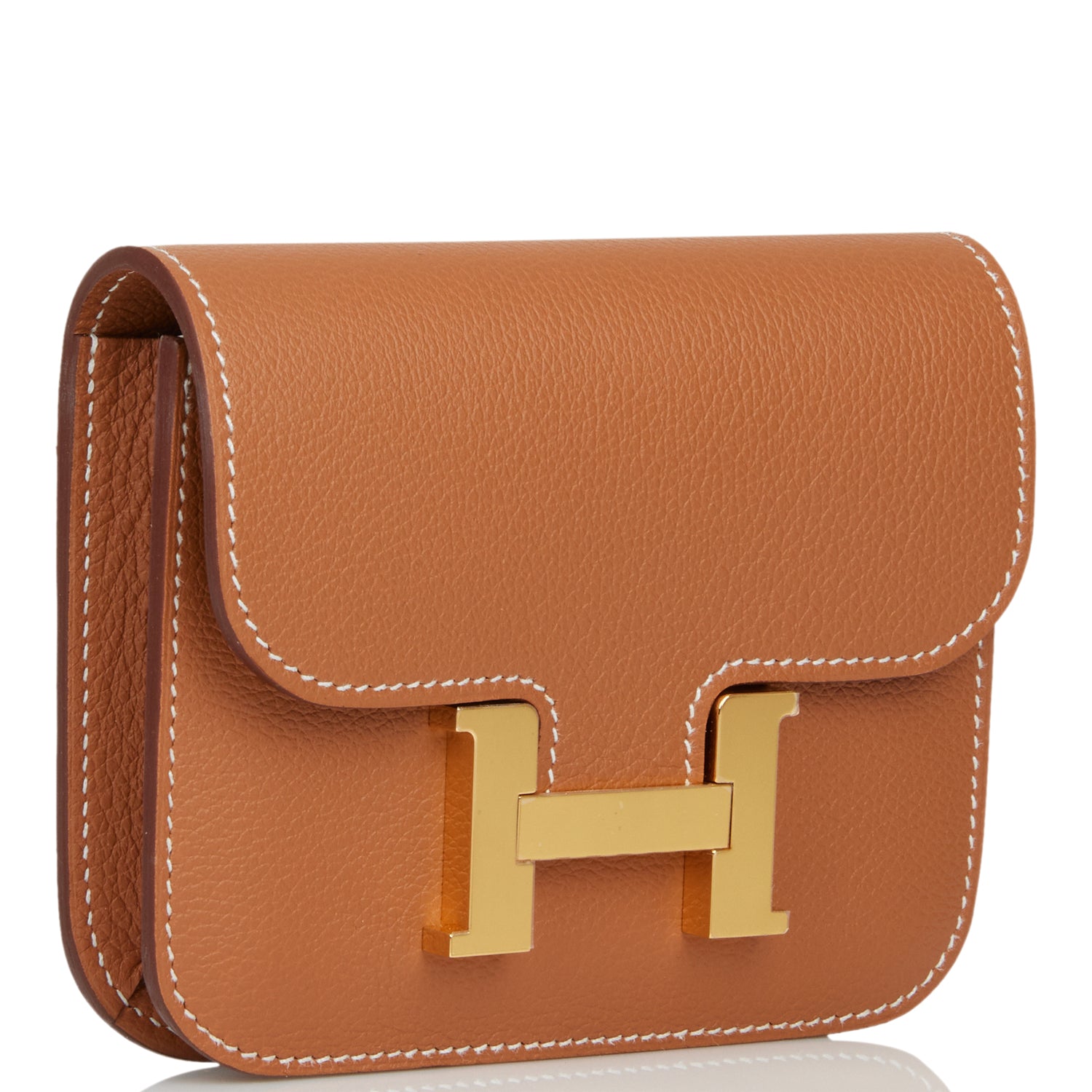 Hermes Constance Slim Wallet Gold Evercolor Gold Hardware – Madison ...