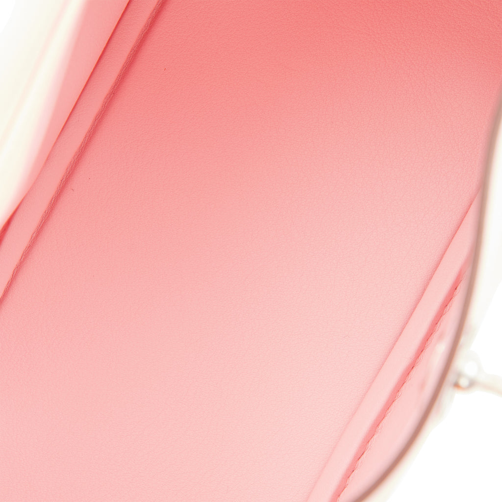 Hermès Mini Lindy 20 In Rose Sakura Swift With Palladium Hardware