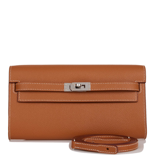 Hermes, Collier De chien clutch, Camel, Swift Leather