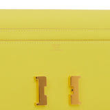 Hermes Constance Wallet To Go Lime Evercolor Gold Hardware