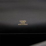 Hermes Kelly Pochette Black Swift Rose Gold Hardware