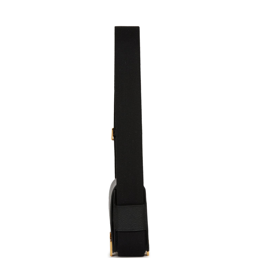 Hermes Geta Bag Black Chevre Palladium Hardware – Madison Avenue