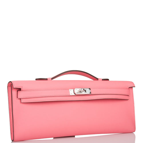 Hermes Rose D'ete Swift Kelly Cut Palladium Hardware