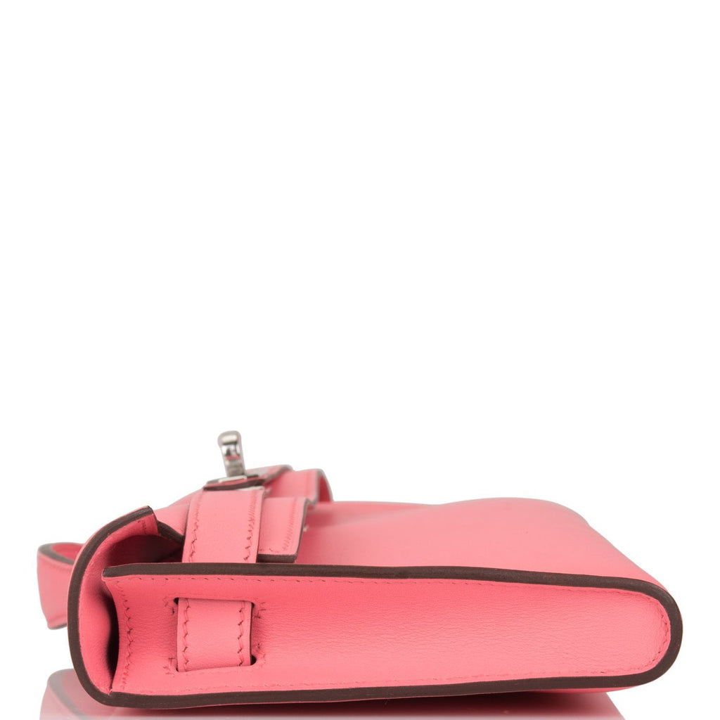 Hermes Kelly Pochette Rose D'Ete Swift Palladium Hardware – Madison Avenue  Couture