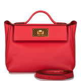 Hermes Rouge de Coeur 24/24 Mini Bag