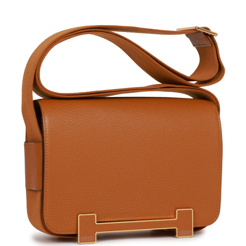 Hermes Geta Caramel Chevre Gold Hardware