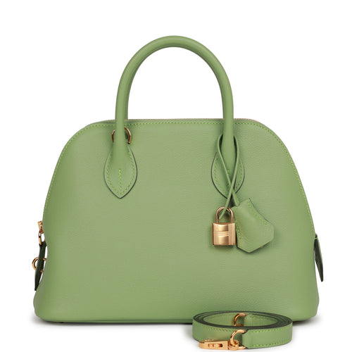 Hermes 1923 Bolide 25 Vert Criquet Evercolor Gold Hardware