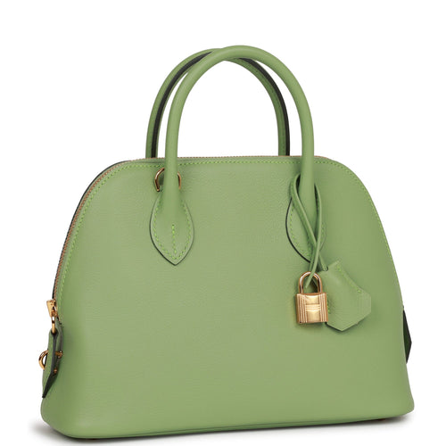 Hermes 1923 Bolide 25 Vert Criquet Evercolor Gold Hardware