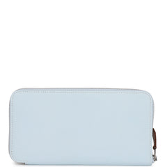 Hermes Silk'In Wallet Bleu Brume Epsom Palladium Hardware