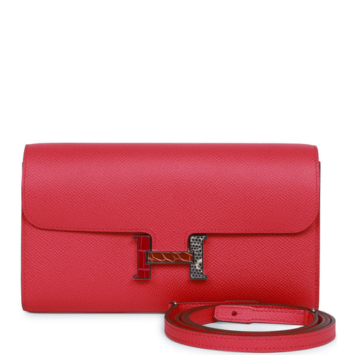 Hermes Constance Wallet To Go Rose Extreme Epsom Palladium Hardware