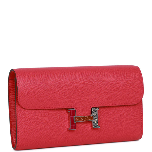 Hermes Constance Wallet To Go Rose Extreme Epsom Palladium Hardware