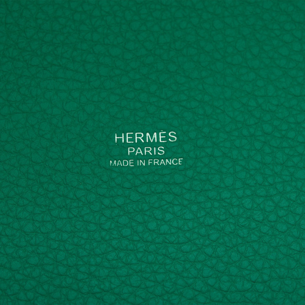 Hermes Menthe Clemence Picotin Lock 18cm Palladium Hardware