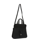 Pre-owned Hermes Halzan 25 Black Clemence Palladium Hardware