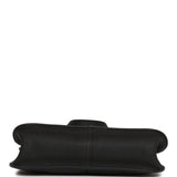 Pre-owned Hermes Halzan 25 Black Clemence Palladium Hardware