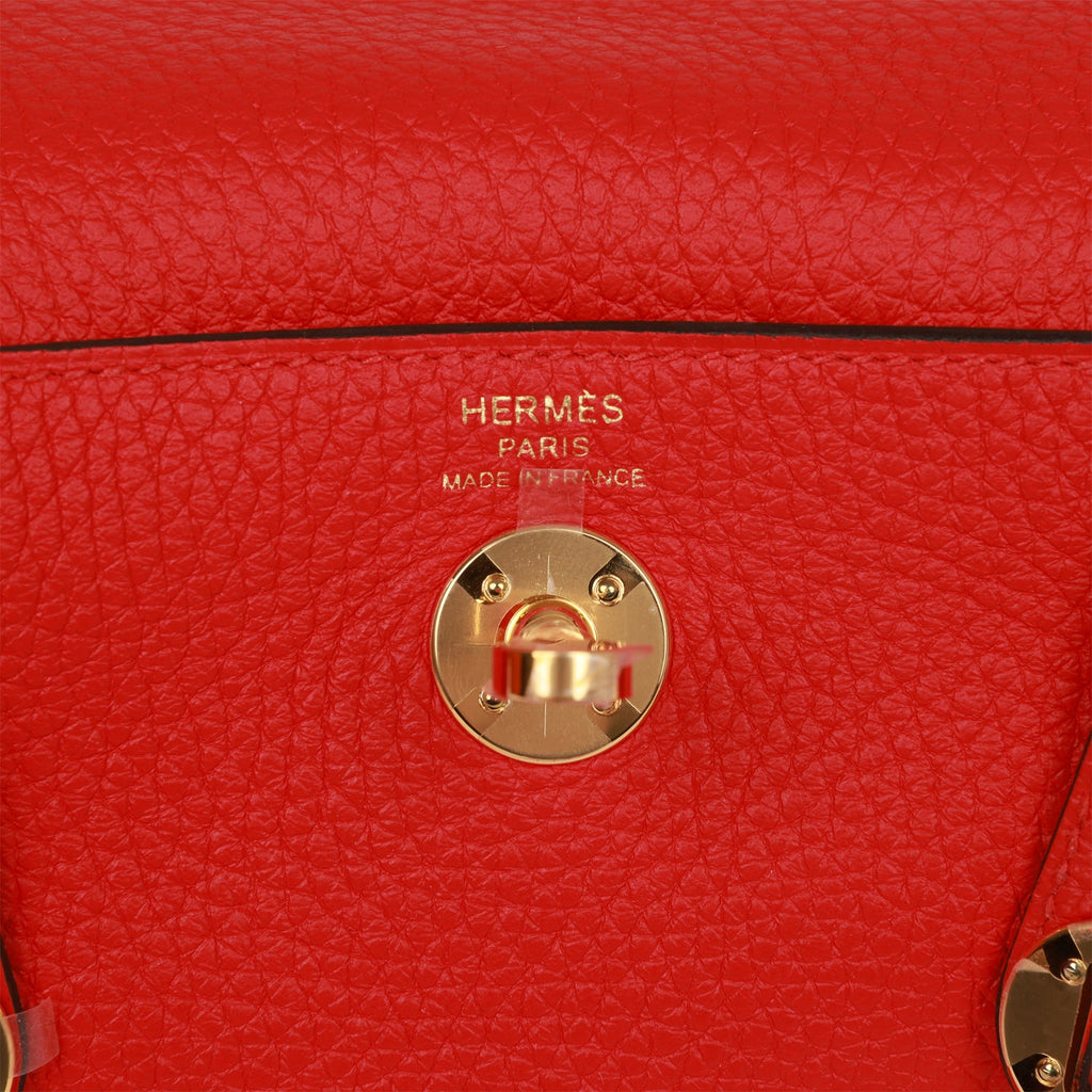 Hermes Mini Lindy Rouge De Coeur Swift N - Vintage Lux
