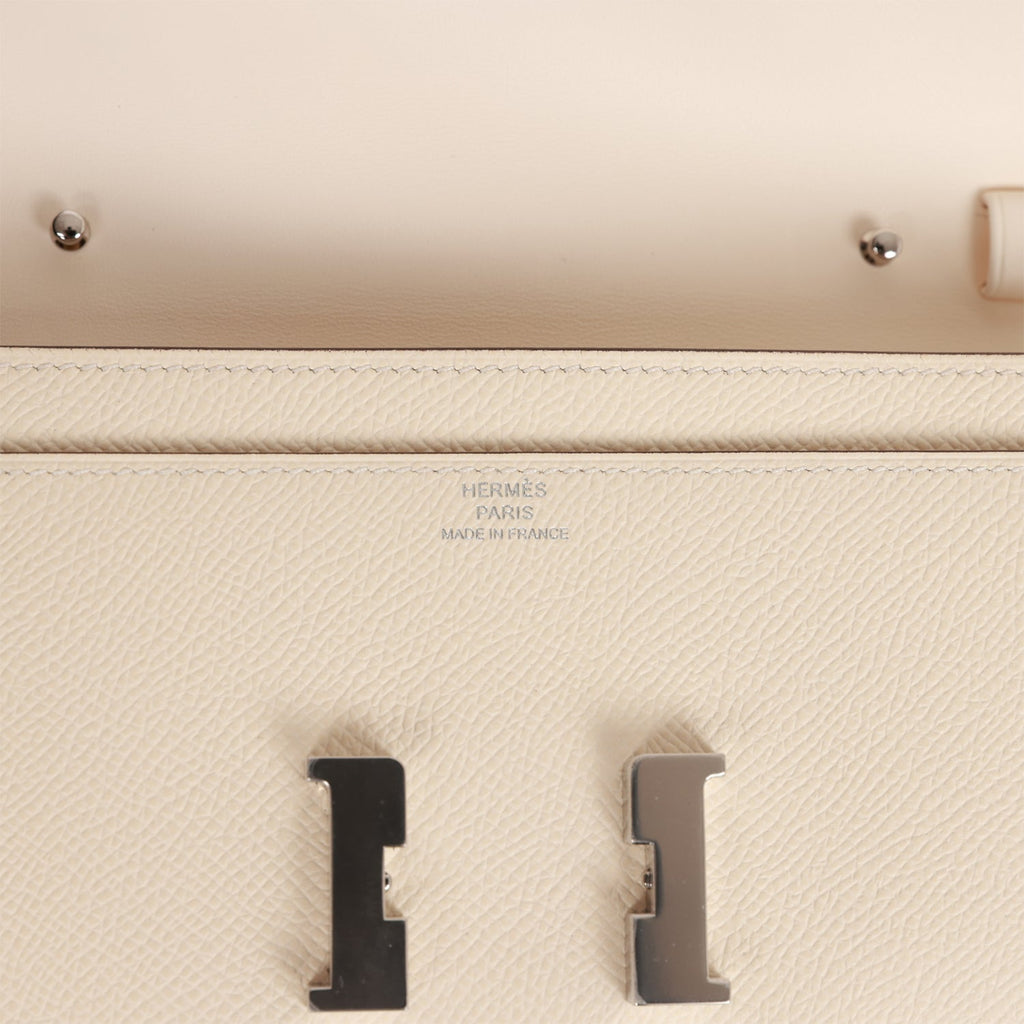 Hermès Black Epsom Long Constance To Go Wallet Palladium Hardware