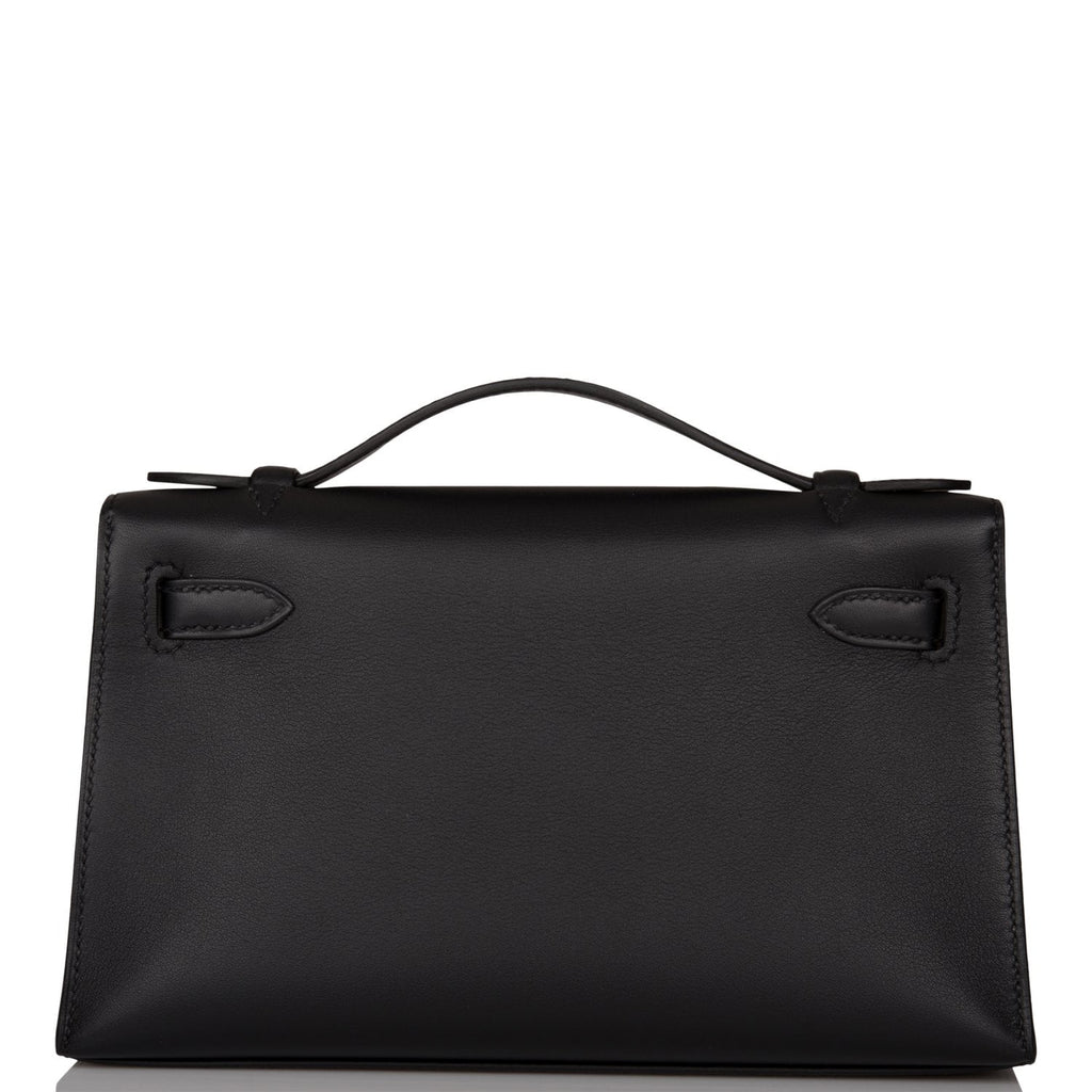 Hermès Kelly Mini Pochette Swift Noir PHW Black Leather ref.649130