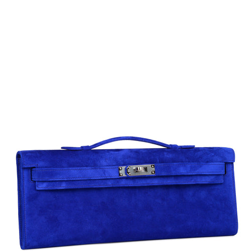 Hermes Kelly Cut Bleu Electric Doblis Palladium Hardware