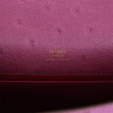 Hermès Rose Extreme Mini Kelly Pochette of Shiny Mississippiensis