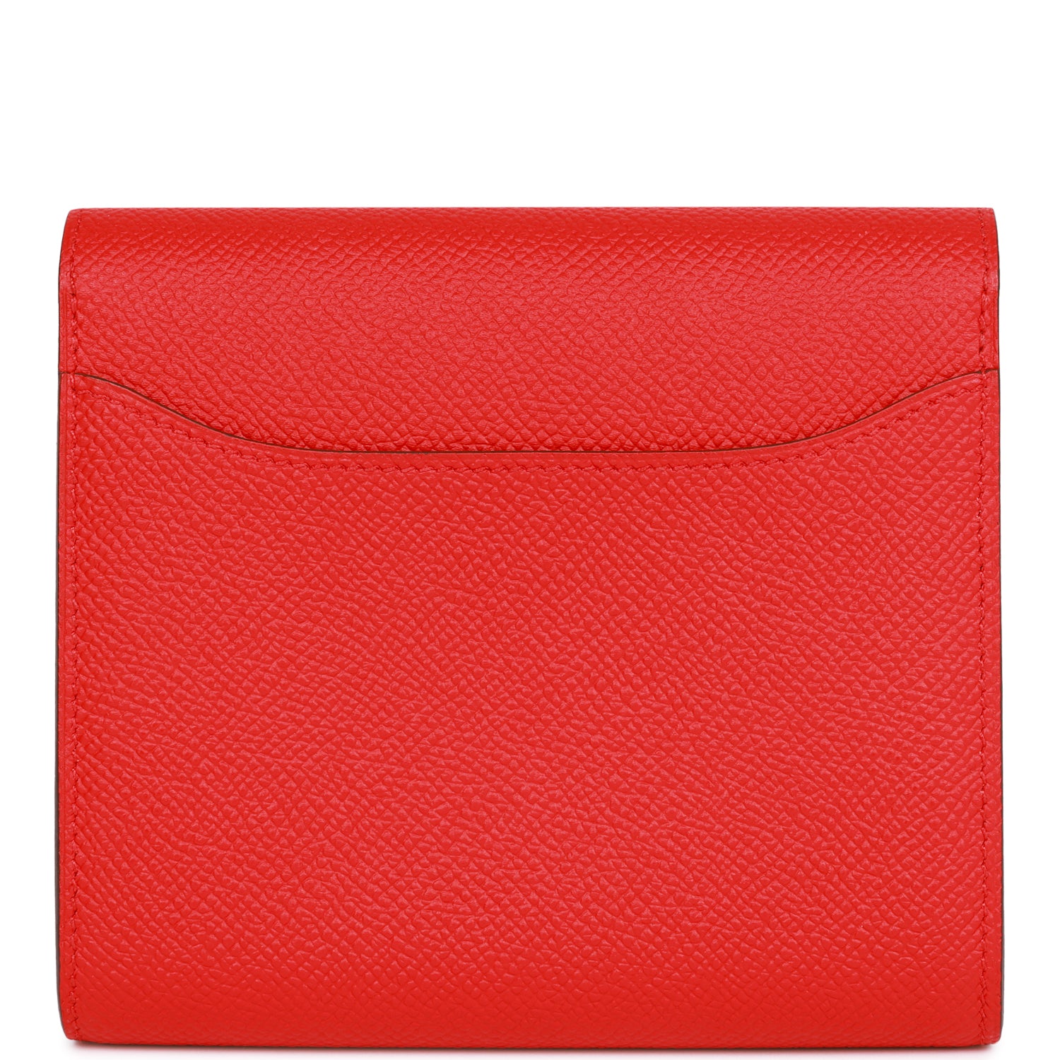 Pre-owned Hermes Constance Compact Wallet Rouge de Coeur Epsom Rose Sa