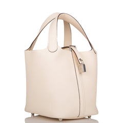 Hermes Nata Clemence Picotin Lock 18cm Palladium Hardware