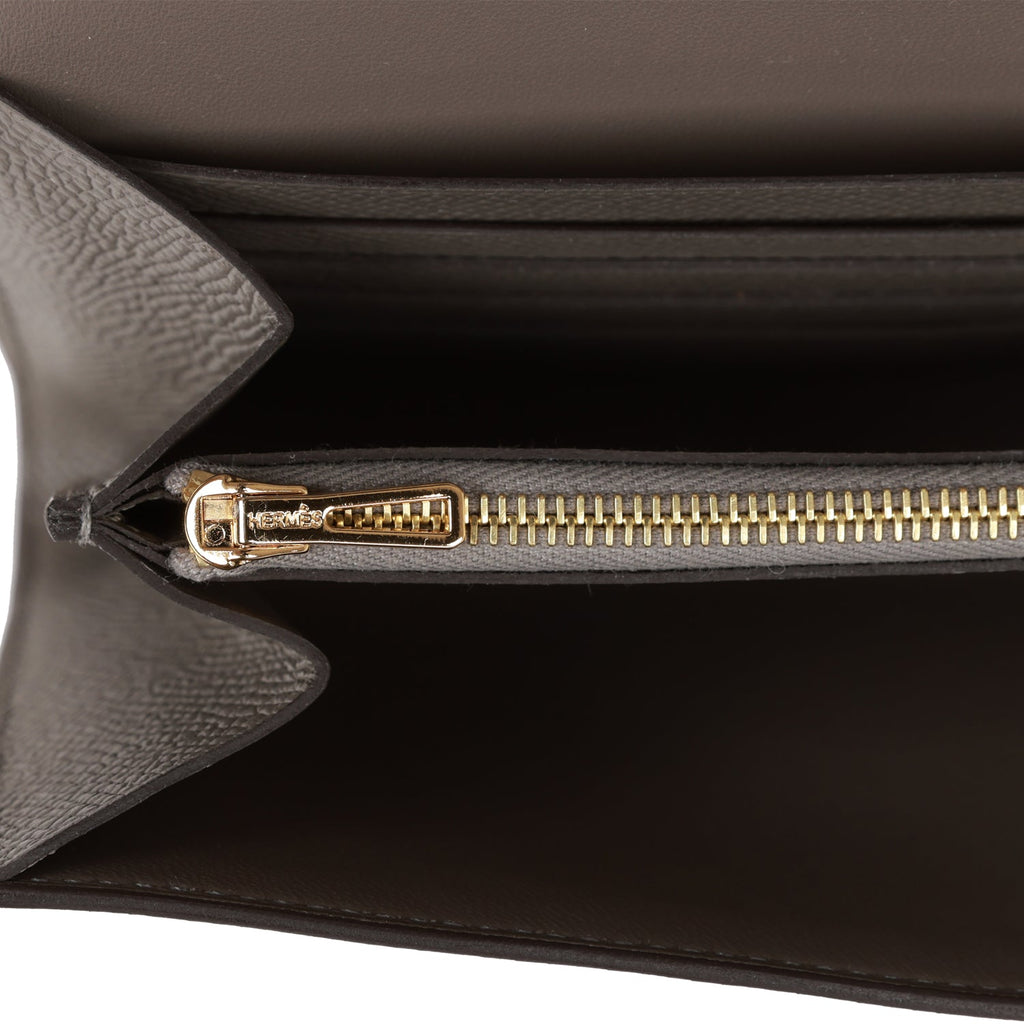 Hermès Bag, Gris Meyer Kelly To Go Epsom Wallet/Crossbody