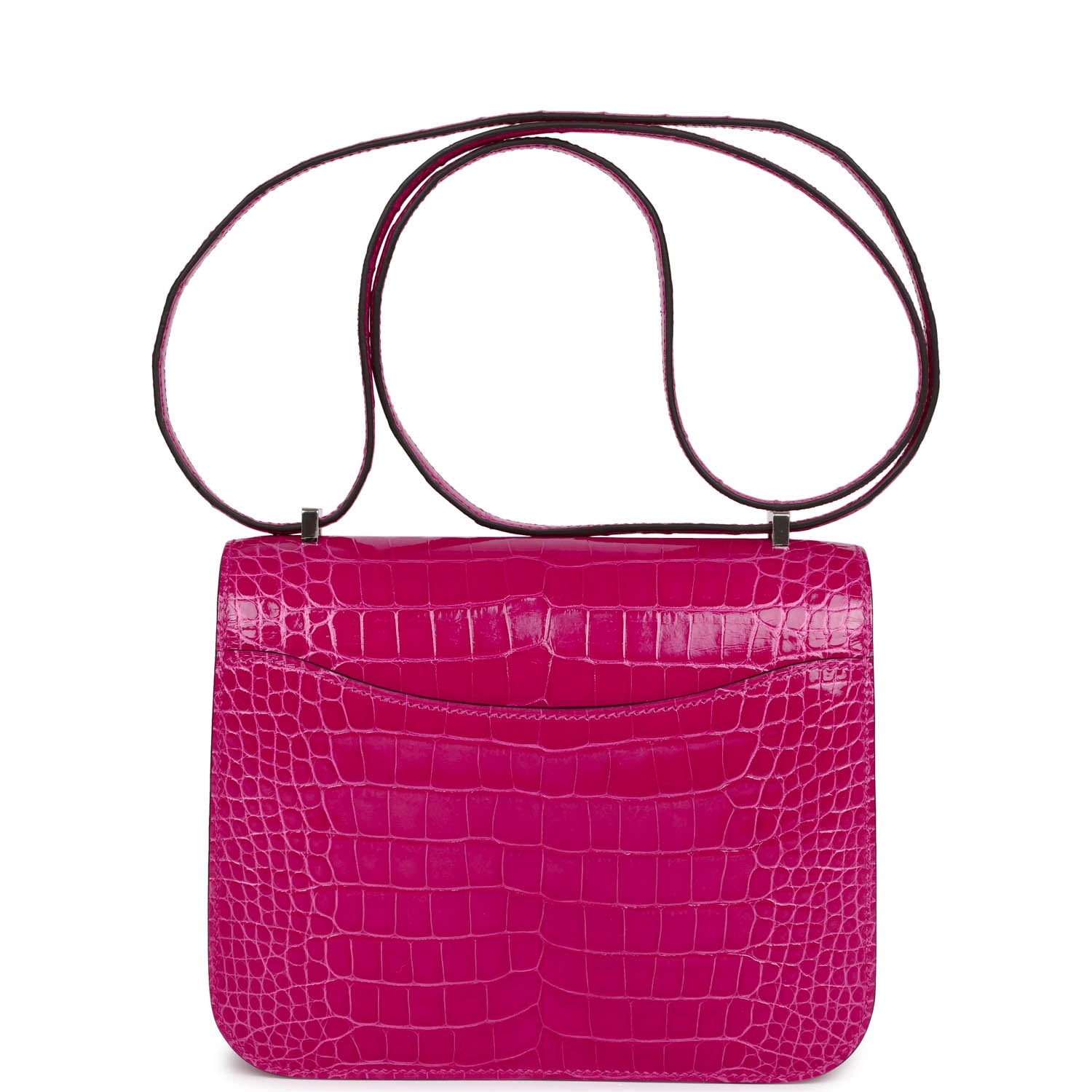 Hermes Constance 18 Rose Mexico Shiny Alligator Palladium Hardware ...