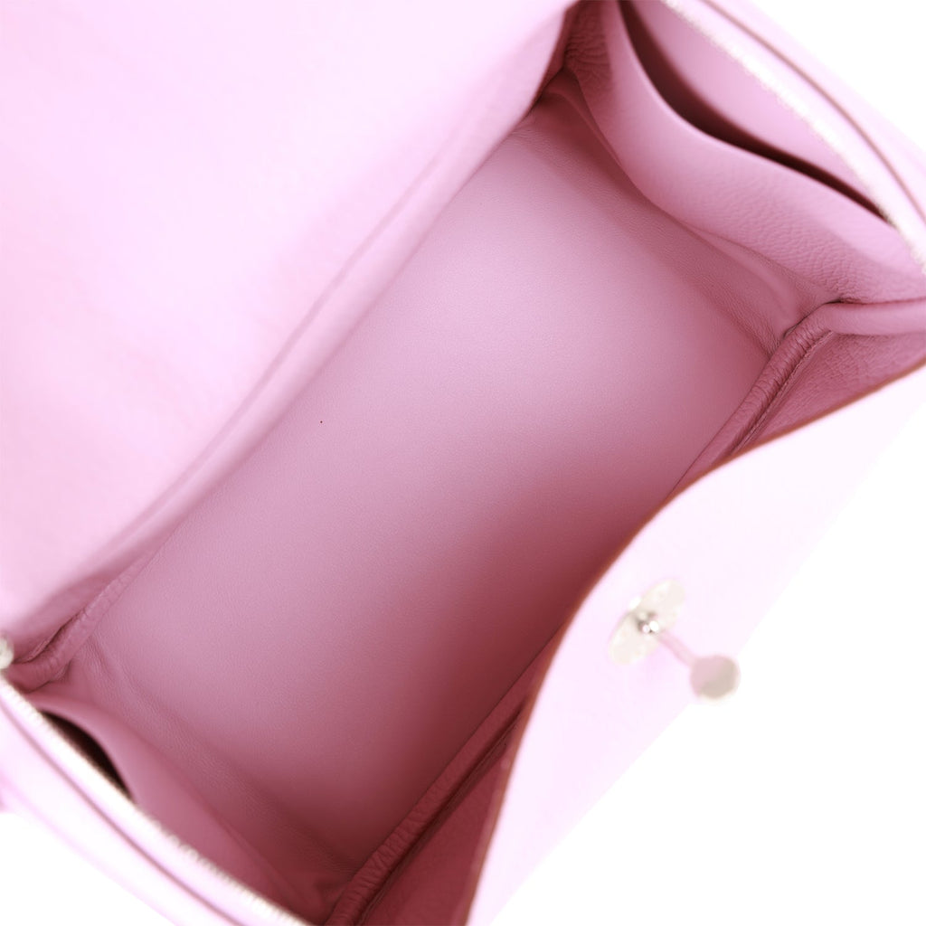 Brand New Hermès Lindy 26 Mauve Pink Sylvestre Clemence Palladium