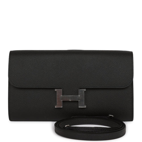 Hermes Constance Wallet To Go Black Epsom Palladium Hardware
