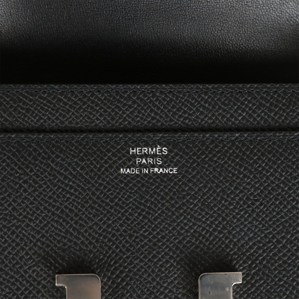 Hermès Black Epsom Constance 24cm Palladium Hardware Available For