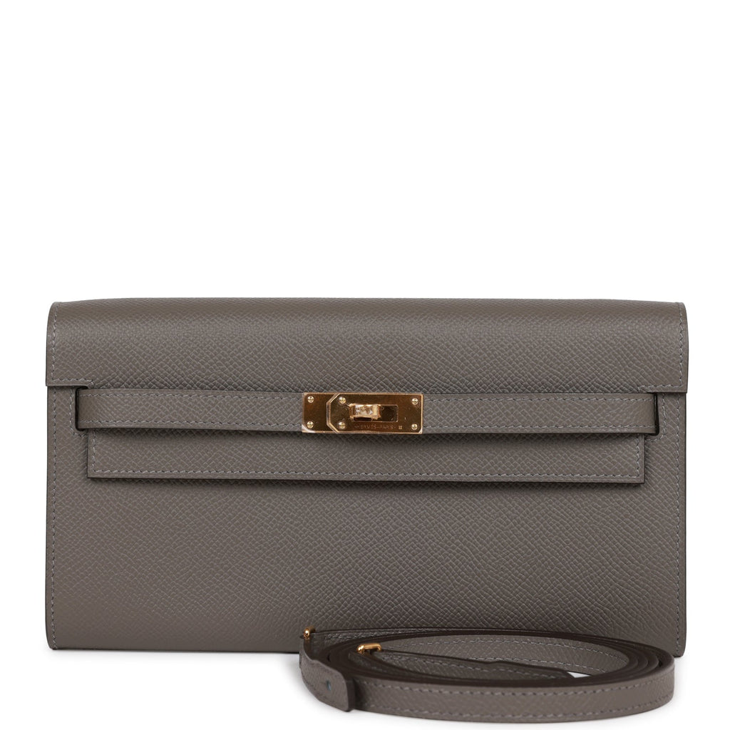 Hermès Kelly To Go Epsom Leather Long Wallet Shoulder Bag-Gold
