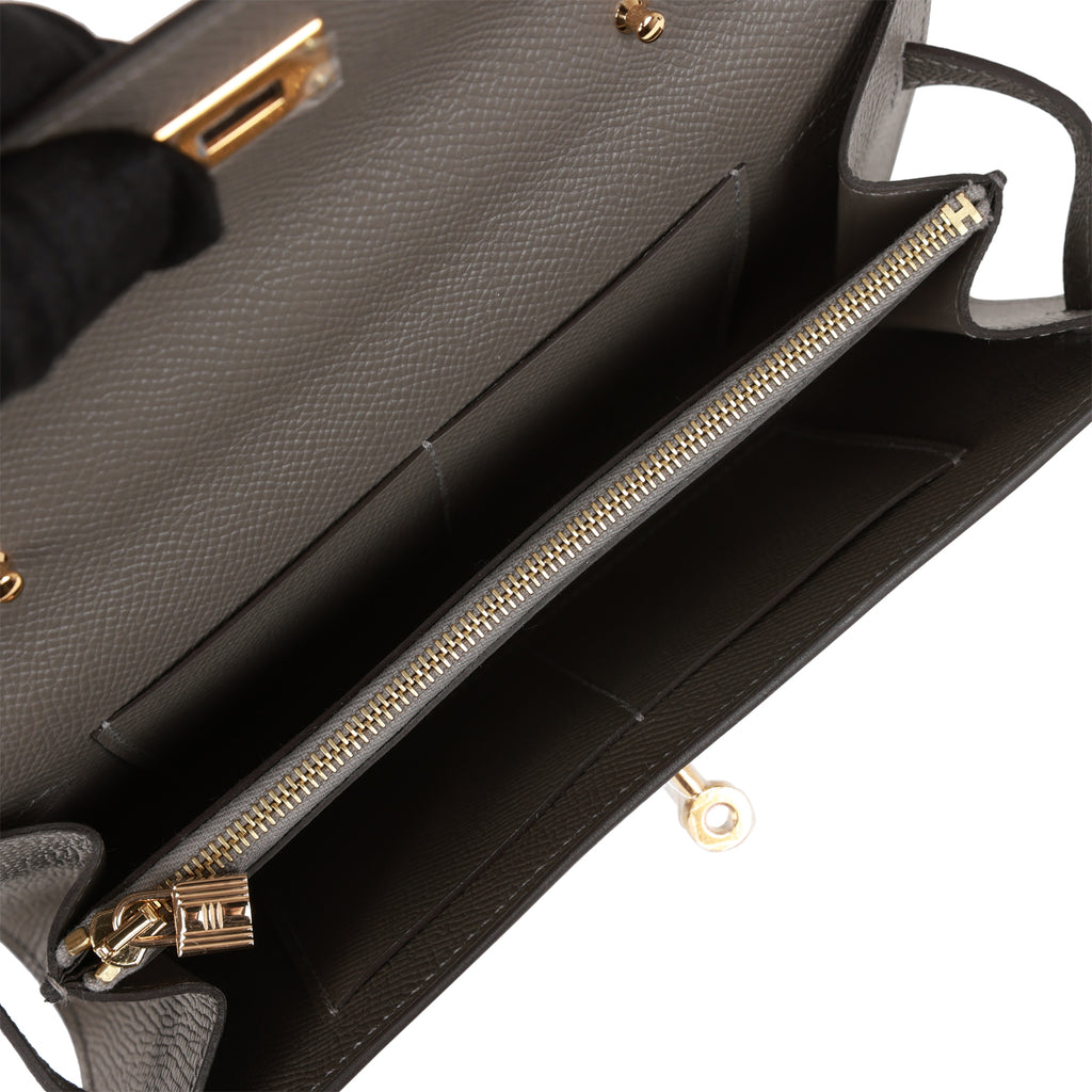 Hermes Gold Epsom Kelly To Go Wallet Bag Pochette Clutch – MAISON de LUXE
