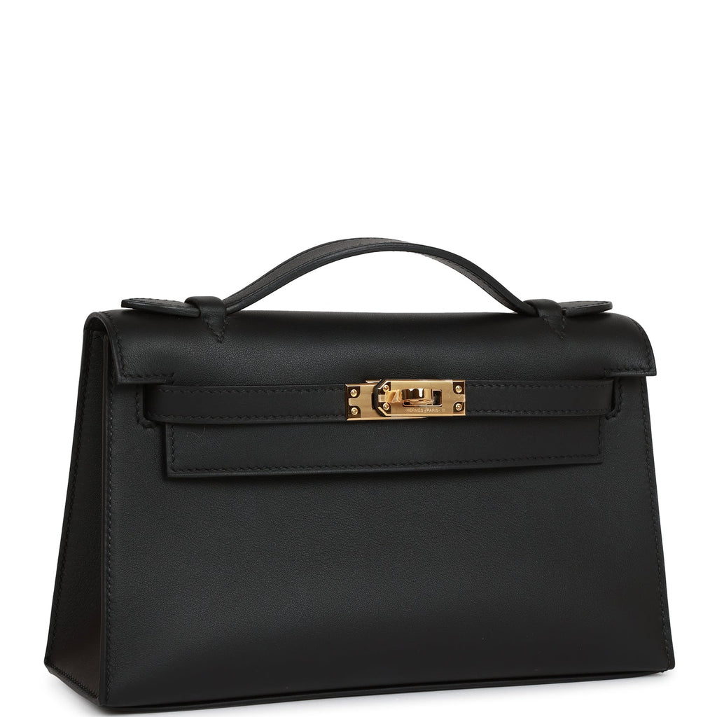 Hermès 2021 Swift Kelly Pochette - Black Mini Bags, Handbags