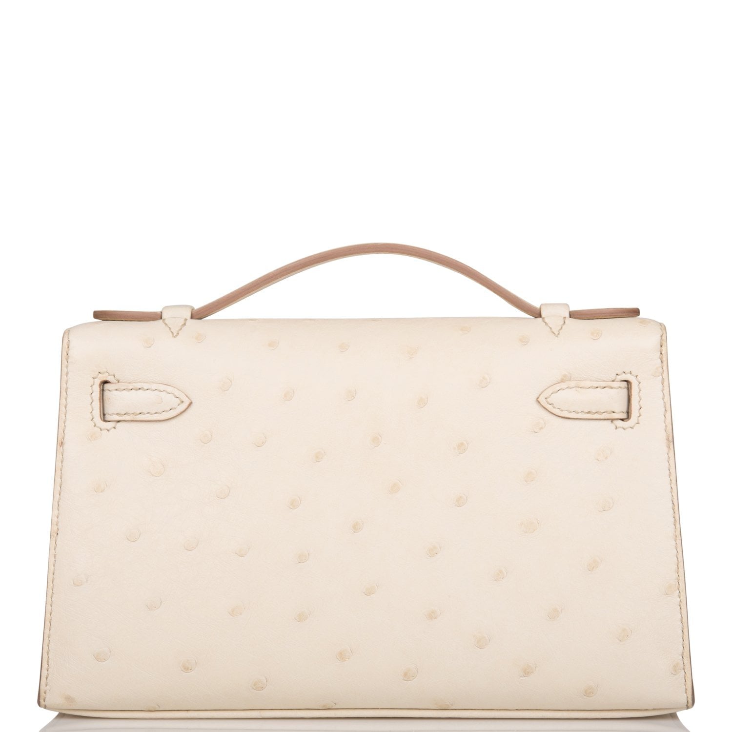 Hermes Kelly Pochette Beton Ostrich Gold Hardware – Madison Avenue Couture