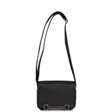 Hermes Geta Black Chevre Palladium Hardware