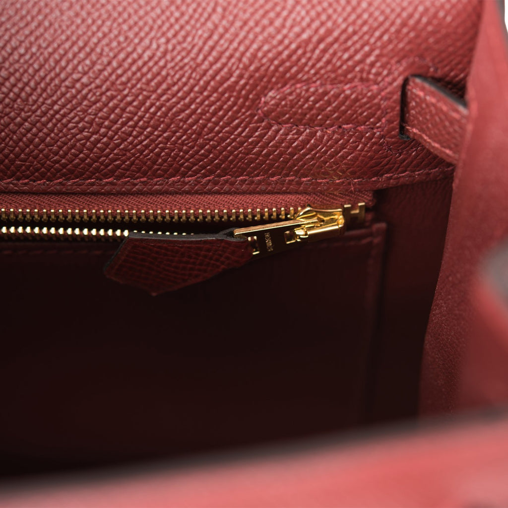 Hermès Kelly 25 Rouge Sellier Epsom With Gold Hardware