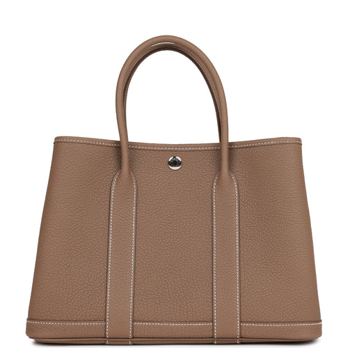 Hermes Garden Party 30 Etoupe Negonda Palladium Hardware