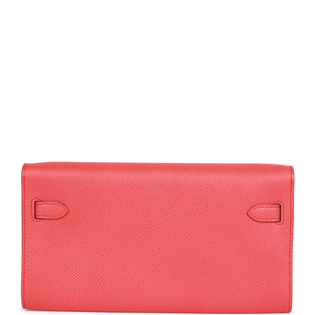 Hermès Clic 16 Wallet In Rose Extreme Epsom Leather With Palladium Hardware  in Pink