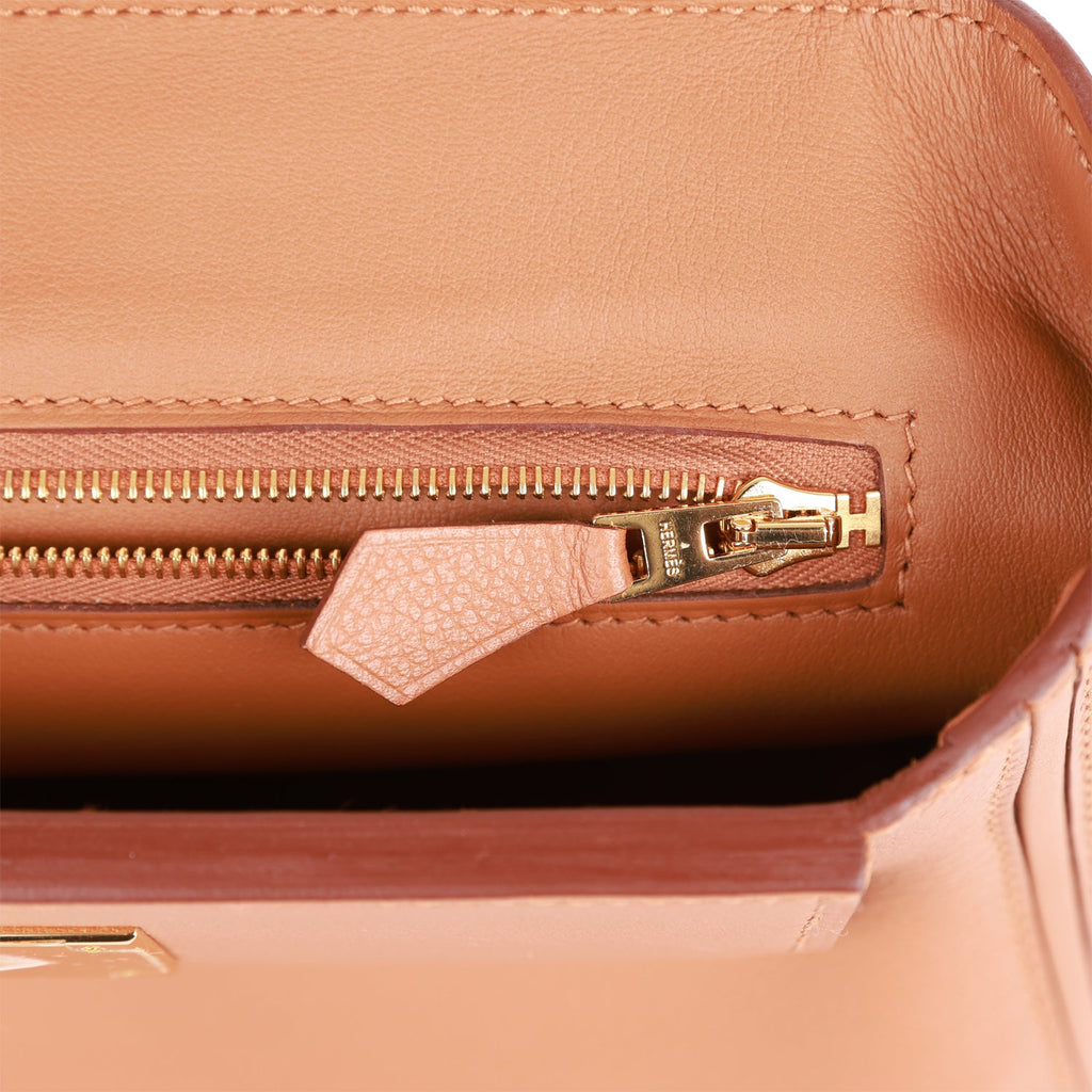 Hermès 24/24 21 Gold Evercolor and Swift Leather Gold Hardware Bag