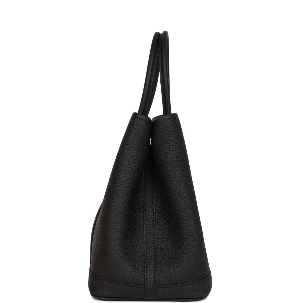Hermes Bag Garden Party 30 Bag Black Canvas / Craie Negonda Leather Pa –  Mightychic