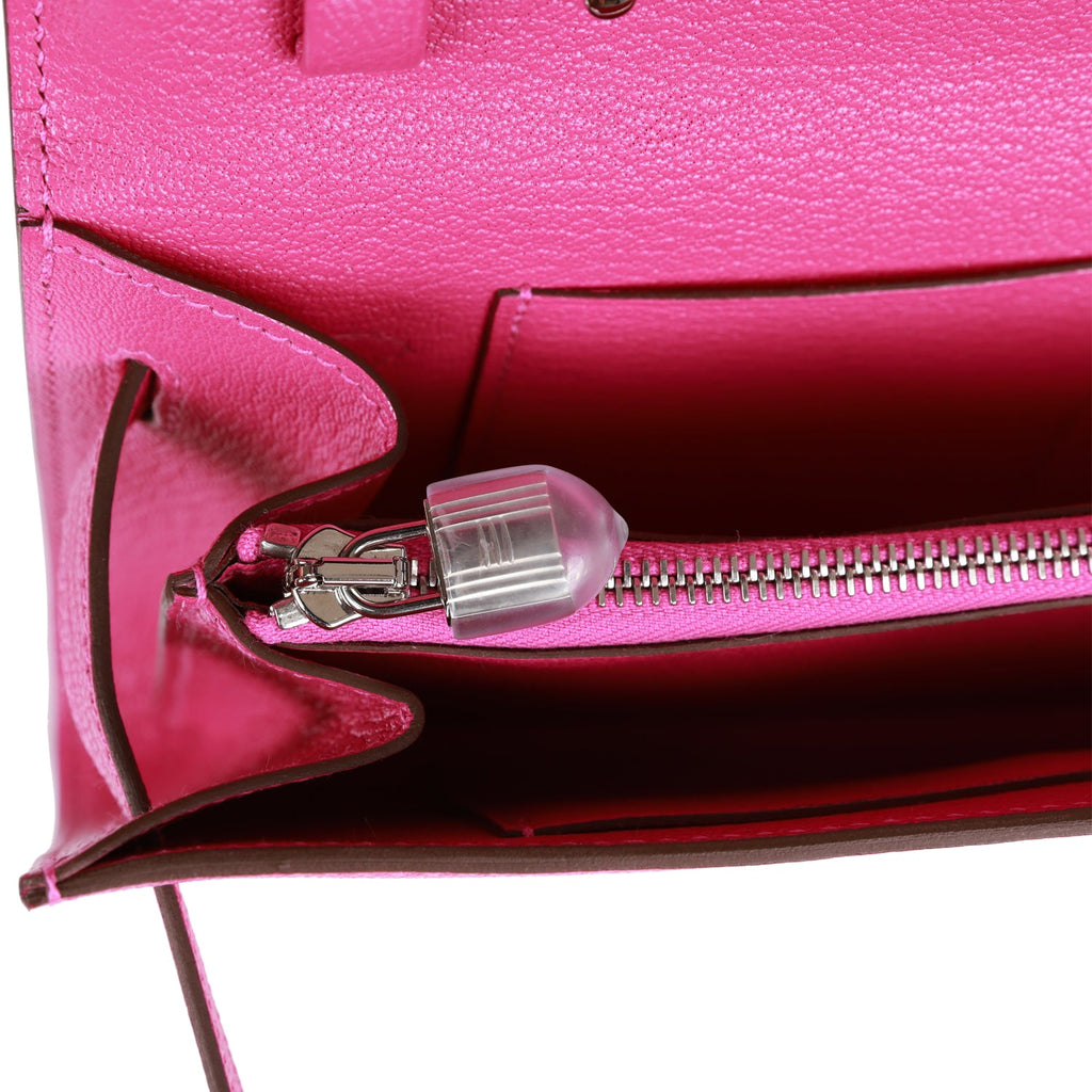 Hermes Kelly Wallet Epsom Leather Gold Hardware In Pink