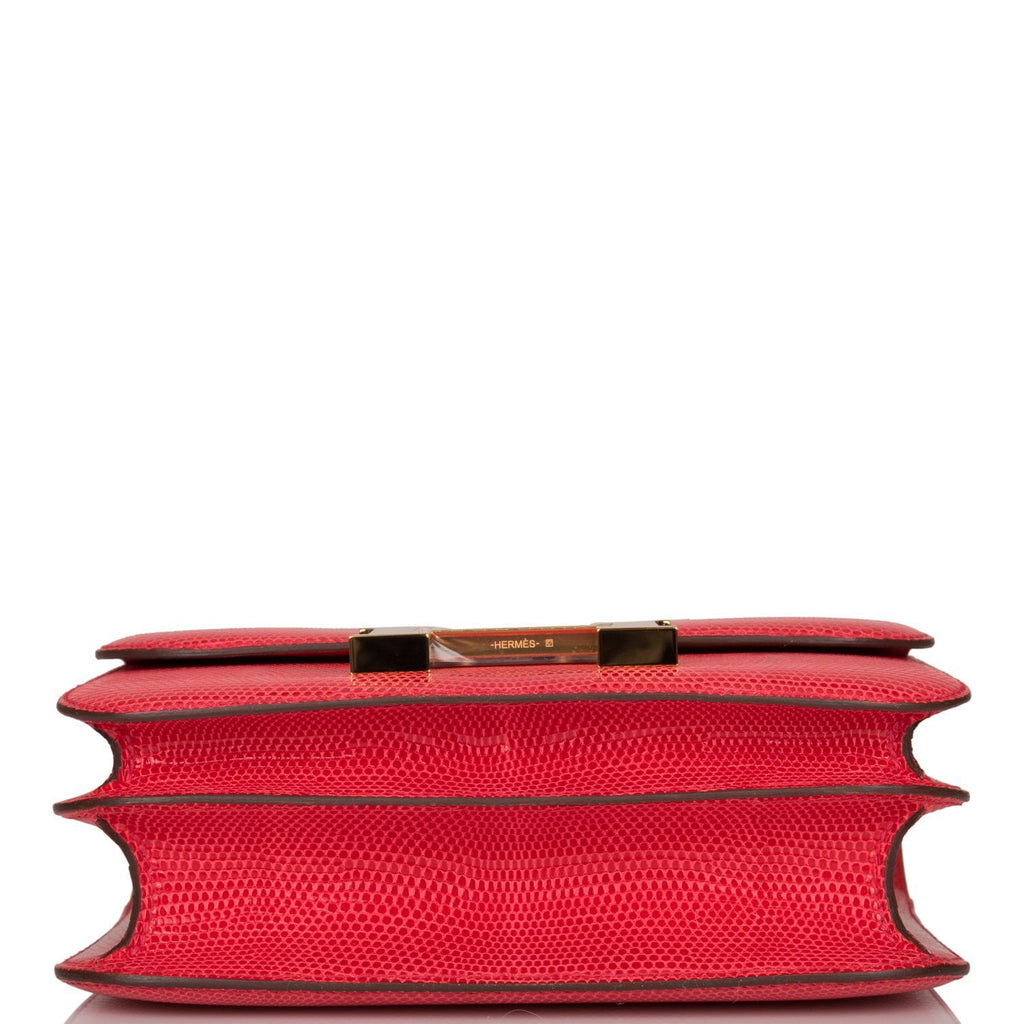 Constance lizard handbag Hermès Pink in Lizard - 25942724