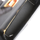 Pre-owned Hermes 24/24 Bag 29 Black Togo and Swift Gold Hardware